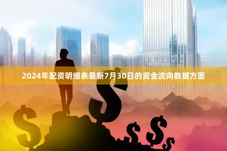 2024年配资明细表最新7月30日的资金流向数据方面