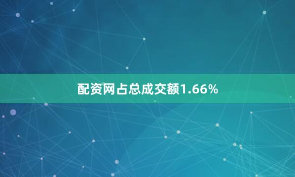 配资网占总成交额1.66%